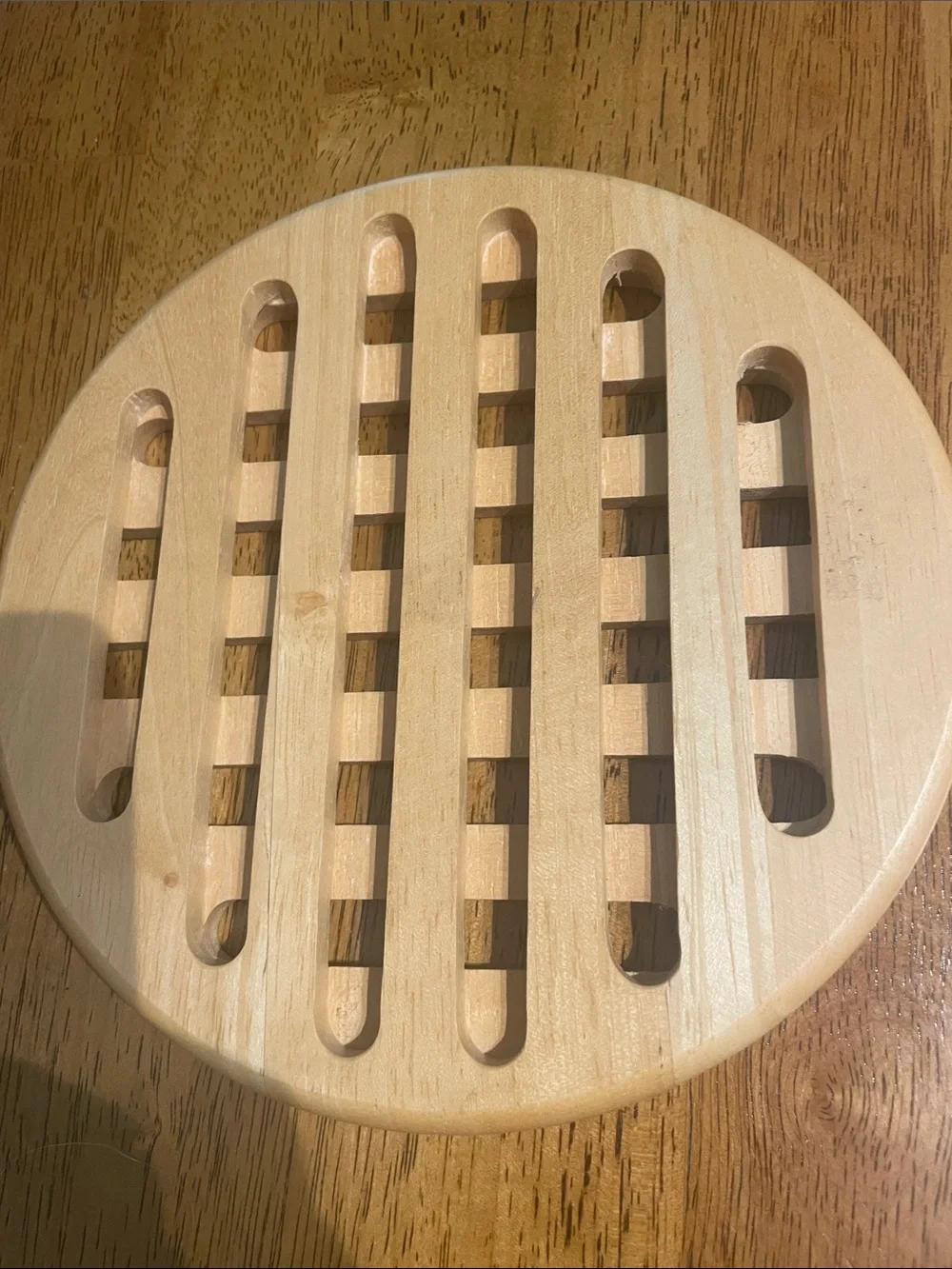 Set of 3 Round Wooden Trivets